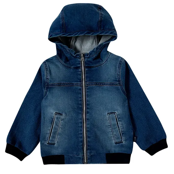 Jaqueta Azul Toddler Malha Jeans Denim Tip Top