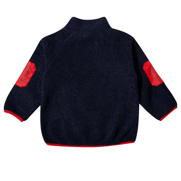 Jaqueta Toddler Marinho Lisa Pelúcia Tip Top