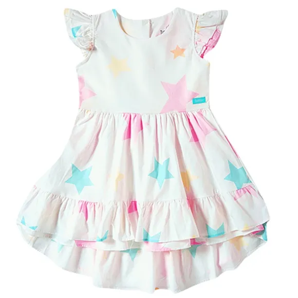 Vestido Manga Curta Sunshine Tricoline Toddler Tip Top