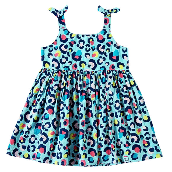 Vestido Sem Manga Onça Tricoline Toddler Tip Top