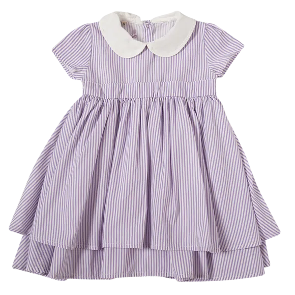 Vestido Manga Curta Liso Tricoline Toddler Tip Top