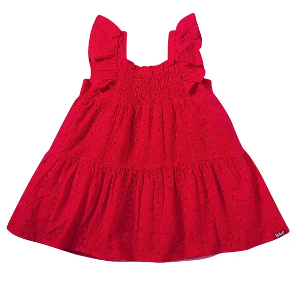 Vestido Festivo Laise Tricoline Toddler Tip Top