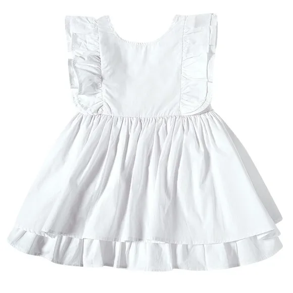 Vestido Manga Curta Batizado Tricoline Toddler Tip Top