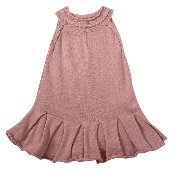 Vestido Toddler Rose Tricot Tip Top