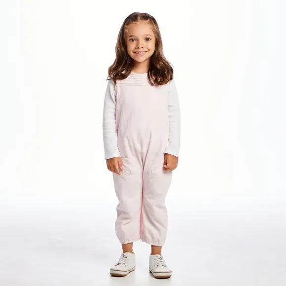 Jardineira Com Blusa Manga Longa Toddler Suedine Tip Top