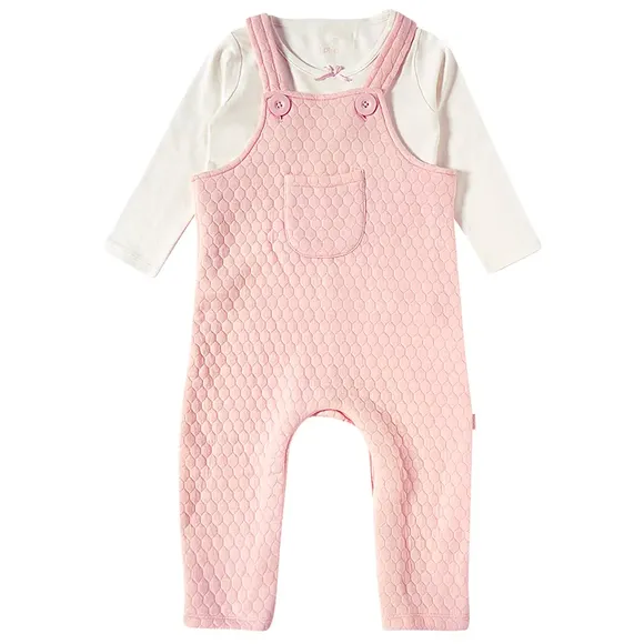 Jardineira Longa Com Blusa Toddler Meia Malha Tip Top