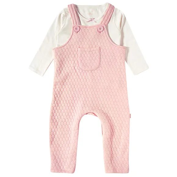 Jardineira Longa Com Blusa Toddler Meia Malha Tip Top