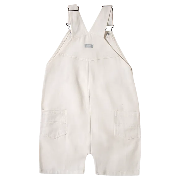 Jardineira Festiva Estampa Lisa Sarja Toddler Tip Top