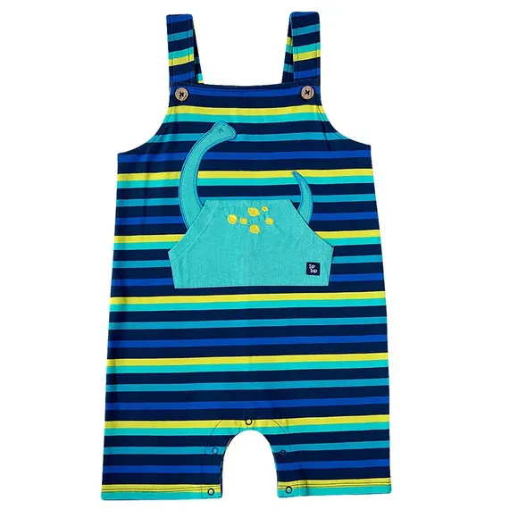 Jardineira Com Camiseta Manga Curta Toddler Dino Cotton Tip Top