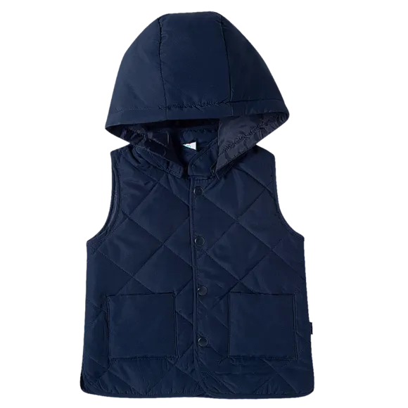 Colete Com Capuz Toddler Liso Microfibra Tip Top