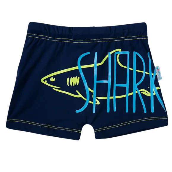 Shorts Praia Tubarão Colorido Lycra Toddler Proteção Uv 50+