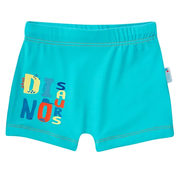 Shorts Praia Dino Lycra Toddler Proteção Uv50+ Tip Top