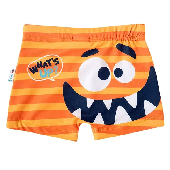 Shorts Praia Monstrinhos Divertidos Elastano Toddler Proteção Uv 50+ Tip Top