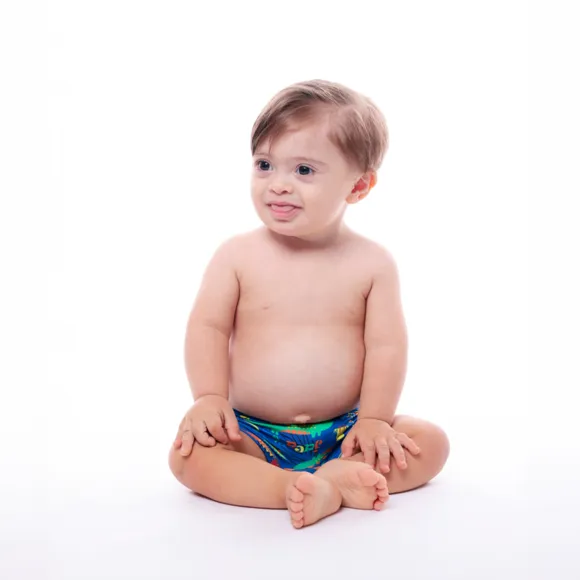 Shorts Praia Toddler Turma Do Jacaré Elastano Proteção Uv 50+ Tip Top