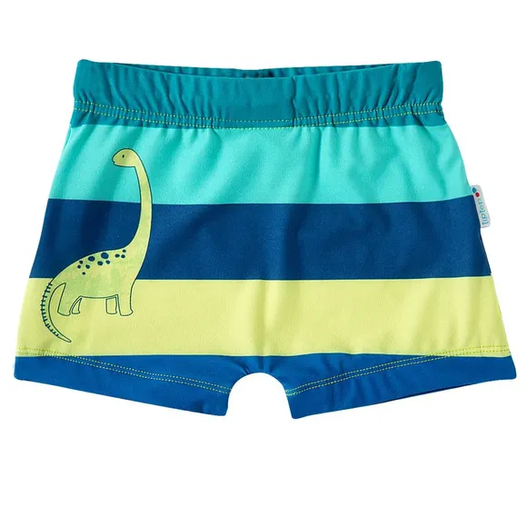 Shorts Praia Toddler Dino Floresta Elastano Proteção Uv 50+ Tip Top