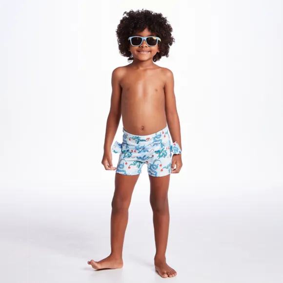 Shorts Praia Toddler Dragon Friends Elastano Proteção Uv 50+ Tip Top