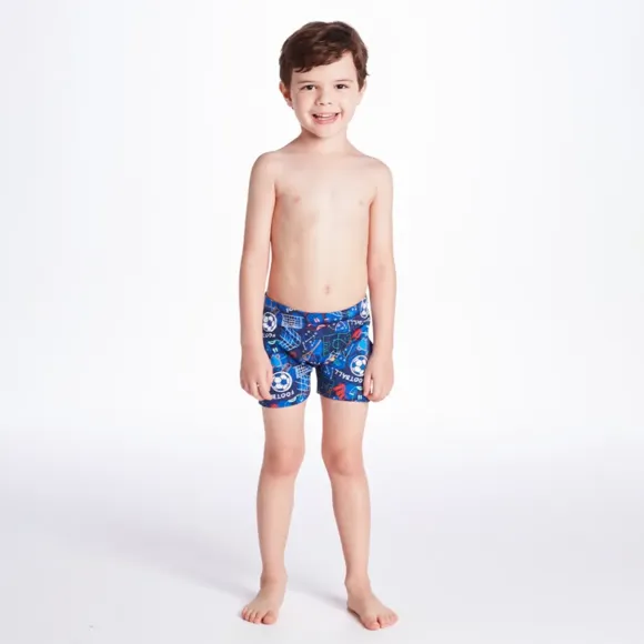 Shorts Praia Toddler Football Elastano Proteção Uv 50+ Tip Top