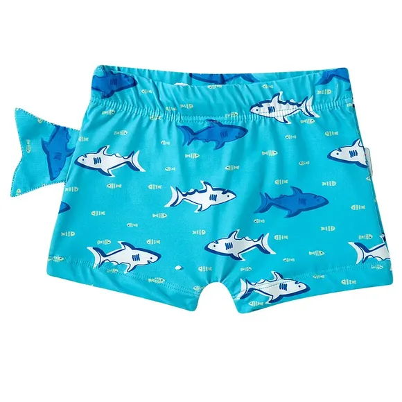 Shorts Praia Toddler Peixes Oceano Elastano Proteção Uv 50+ Tip Top