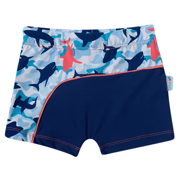 Shorts Praia Tubarão Lycra Toddler Proteção Uv50+ Tip Top