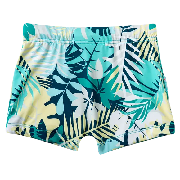 Short Praia Folhagem Elastano Toddler Proteção Uv 50+