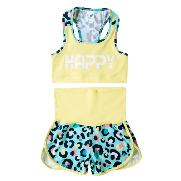 Kit Conjunto Praia Lycra Toddler Proteção Uv 50+ Tip Top