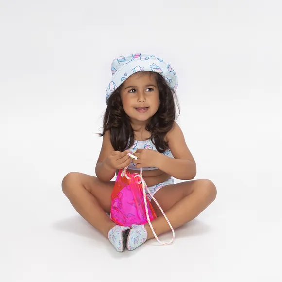 Kit Praia 5 Peças Marshmellow Lycra Toddler Proteção Uv 50+