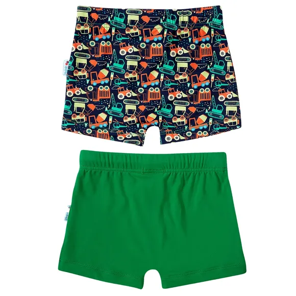 Kit 2 Shorts Praia Transporte Lycra Toddler Proteção Uv50+ Tip Top