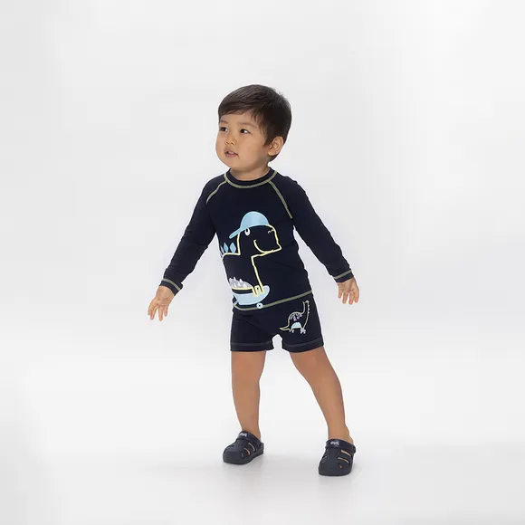 Conjunto Praia Dino Sport Elastano Toddler Proteção Uv 50+