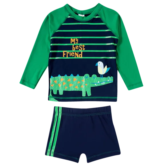 Conjunto Praia Zoo Elastano Toddler Proteção Uv 50+