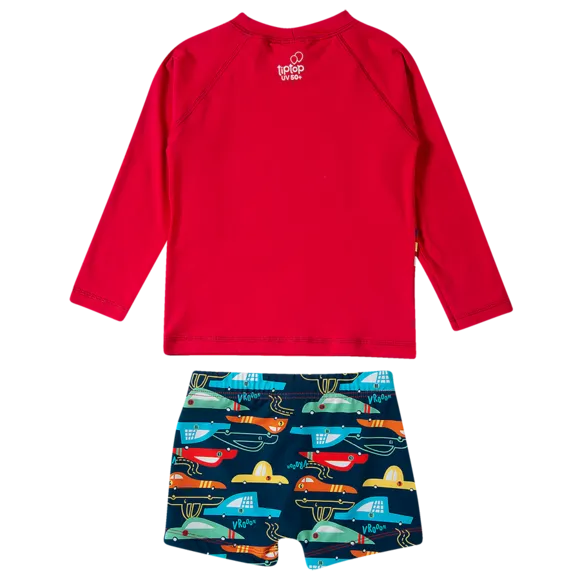 Conjunto Praia Corrida Elastano Toddler Proteção Uv 50+