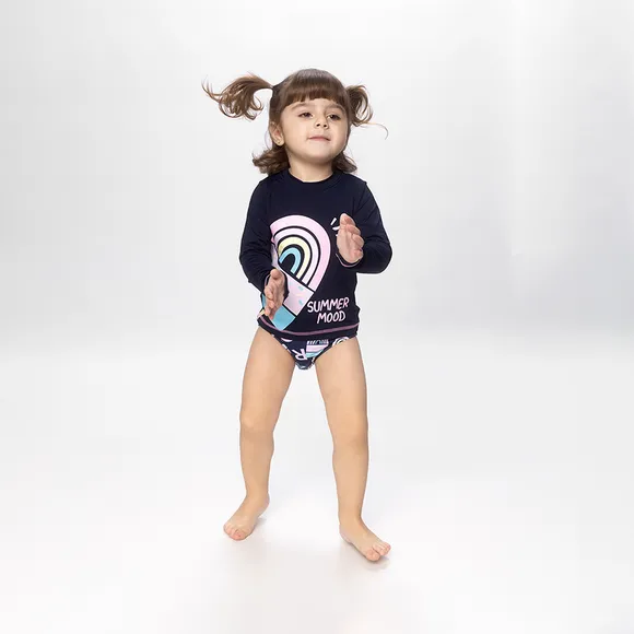 Conjunto Praia Sorvete Alfabeto Marinho Lycra Toddler Proteção Uv 50+