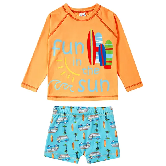 Conjunto Praia Kombi Elastano Toddler Proteção Uv50+ Tip Top