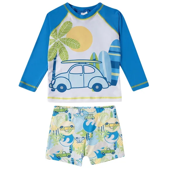 Conjunto Praia Ondas Surf Elastano Toddler Proteção Uv50+ Tip Top