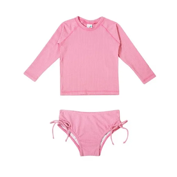 Conjunto Praia Rosa Lycra Toddler Proteção Uv50+ Tip Top