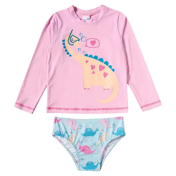 Conjunto Praia Toddler Dina Elastano Proteção Uv50+ Tip Top