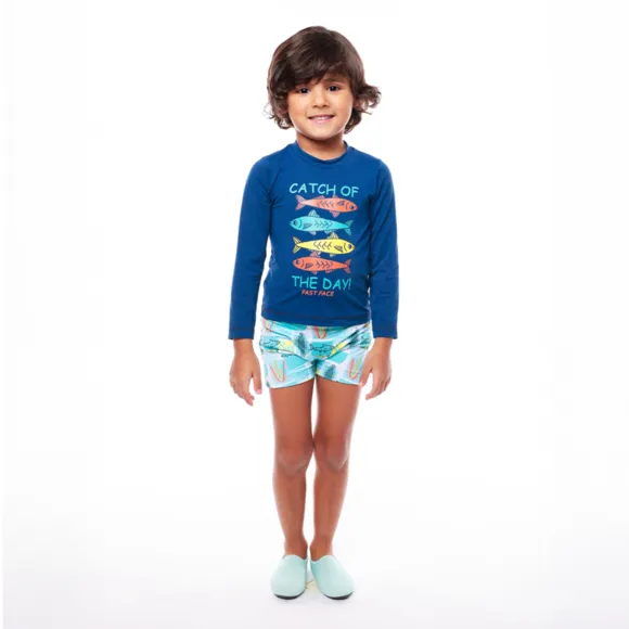 Conjunto Praia Toddler Pranchas Surf Lycra Proteção Uv 50+ Tip Top