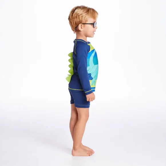 Conjunto Toddler Dino Floresta Lycra Proteção Uv 50+ Tip Top