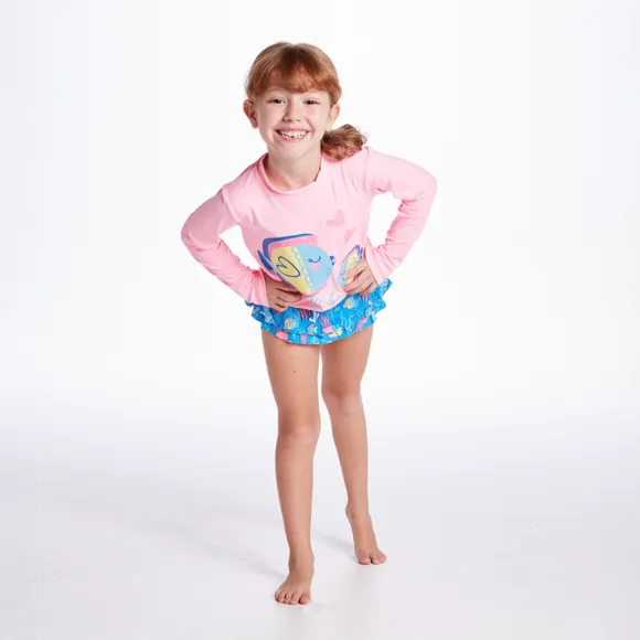 Conjunto Praia Toddler Oceano Lycra Proteção Uv 50+ Tip Top