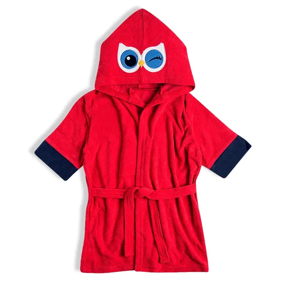 Roupão Atoalhado Com Capuz De Corujinha Toddler