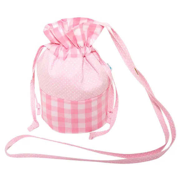 Bolsa Rosa Com Bolinhas Tricoline Tip Top
