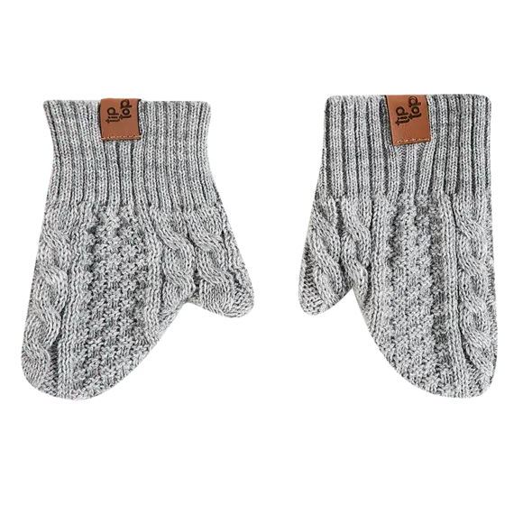 Luva Tricot Cinza Mescla Toddler