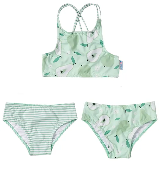 Kit Praia 3 Peças Pera Elastano Toddler Proteção Uv 50+ Tip Top