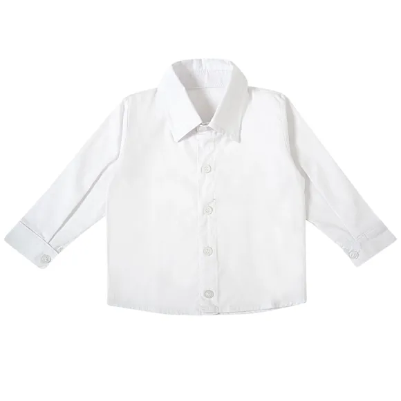 Camisa Manga Longa Toddler Batizado Tricoline Tip Top