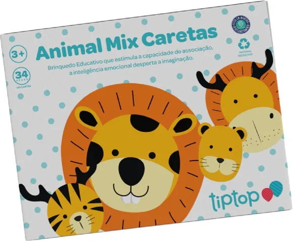 Quebra Cabeça 34 Peças Animal Mix Caretas