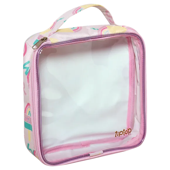 Necessaire Sorvete Alfabeto Rosa Nylon