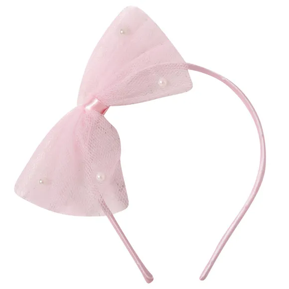 Tiara De Cabelo Rosa Com Aplique De Tule Tip Top