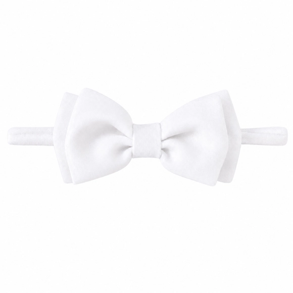 Faixa De Cabelo Com Laço Branco Tip Top