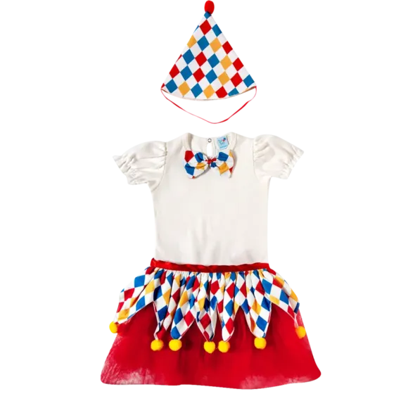 Fantasia Infantil Palhacinha Malha Tip Top