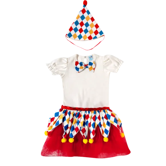 Fantasia Infantil Palhacinha Malha Tip Top