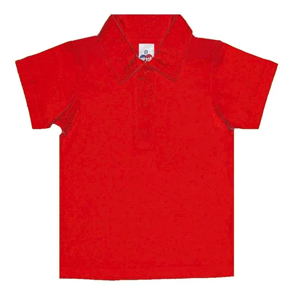 Camiseta Polo Lisa Manga Curta Toddler
